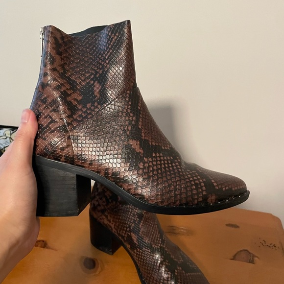 Studded Snakeskin Booties - Picture 2 of 5